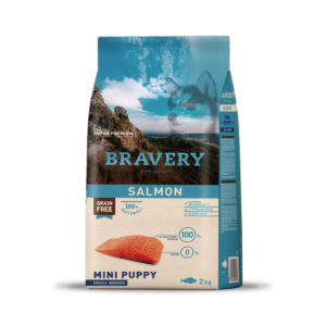 BRAVERY MINI PUPPY SALMON 2 KILOS